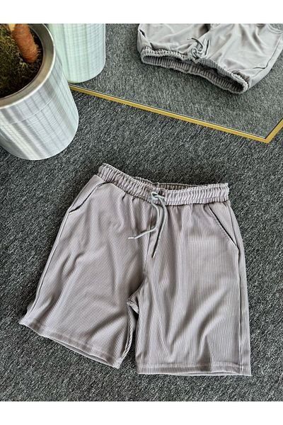 Altamira Men's Smoke Gray Patched Ottoman Shorts