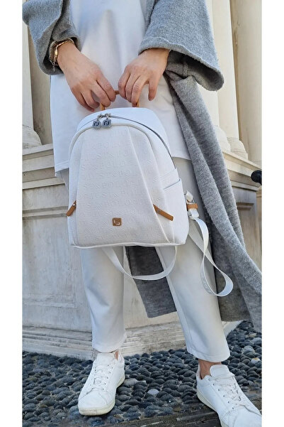 Waddell Rucsac alb pentru femei cu 9 compartimente dimensiune medie Jp4040tm alb Dimensiune 33x28 cm