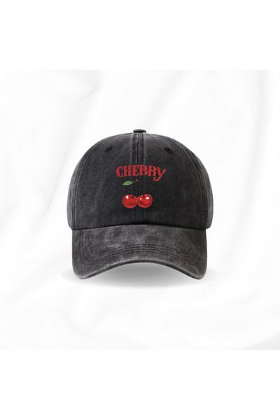 Touz Moda Πλενόμενο καπέλο Unisex Vintage Cherry Printed