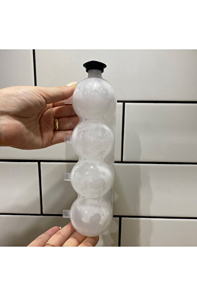 Roza's Home 4'lü Küre Buz Topu Kalıbı - Yuvarlak Buz Topu Kalıbı