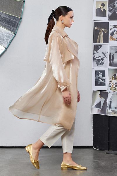 KB STUDIO Trench Oli Organza Honey Foam
