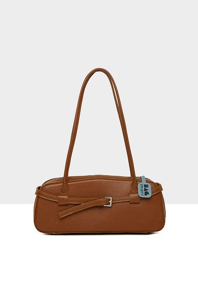 Bagmori Tan Women's Real Leather Belted Thin Strap Bag m 000008606