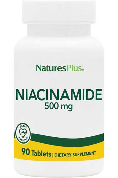 NaturesPlus نيتشرز بلس، نياسيناميد، 500 ملغ، 90 قرصًا