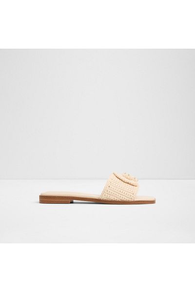 Aldo Beige Flat Sandals For Women
