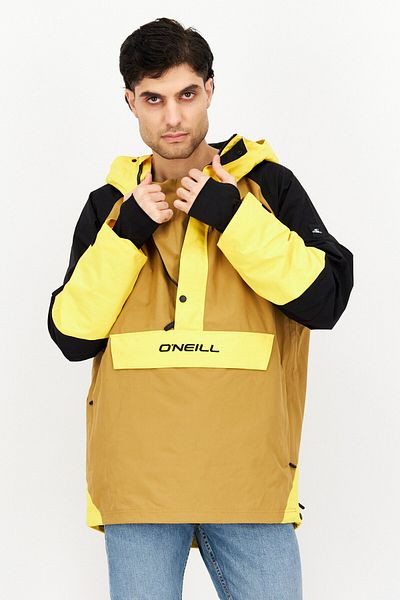 O'Neill Men Brand Logo Softshell Jacket, Tan Combo