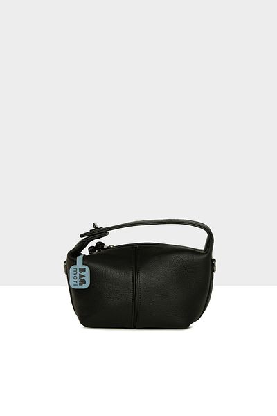 Bagmori Black Women's Real Leather Mini Oval Bag m 000008596