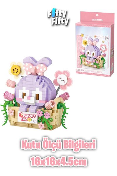 Vagonlife Loz Micro Block Series Cute Rabbit 400 Pieces Toy Building Set Fflz-8805