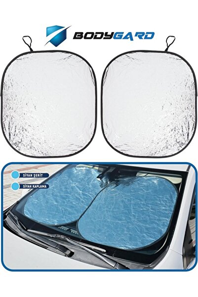 BODYGARD مظلة للزجاج الأمامي داخل السيارة، قابلة للطي، (كبيرة) بمقاس 65 × 75 ...
