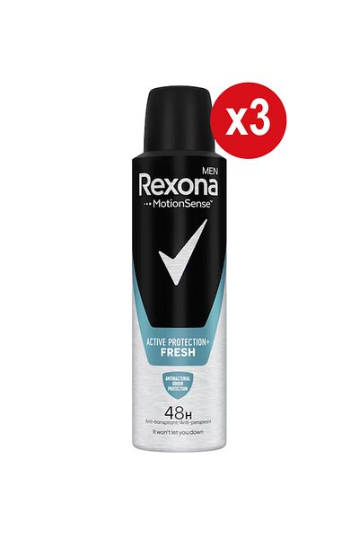 Rexona Rexona Αποσμητικό για Άνδρες με Ενεργή Ασπίδα, 150 ml x 3