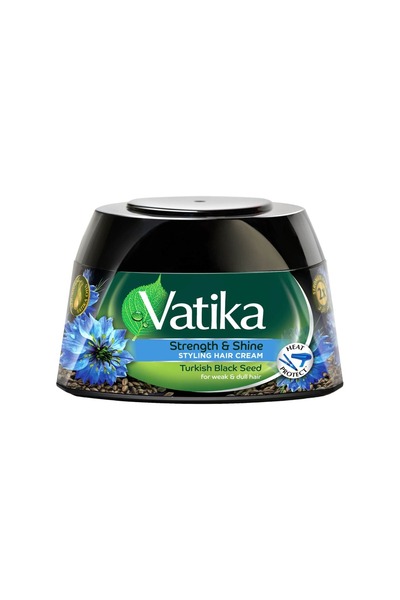 Vatika كريم تصفيف الشعر التركي بالحبة السوداء، قوة ولمعان + حماية من الحرارة ...