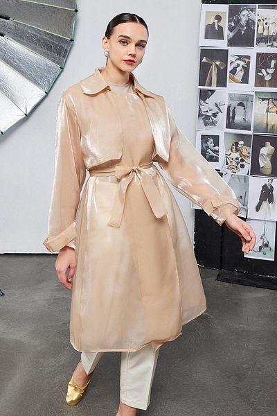 KB STUDIO Trench Oli Organza Honey Foam