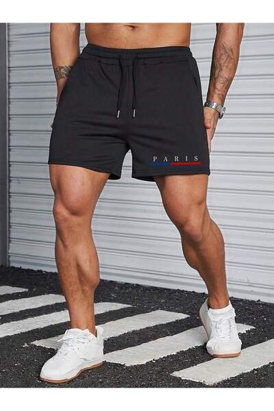 MOY TEKSTİL ERKEK Baskılı Rahat Kesim Penye Şort