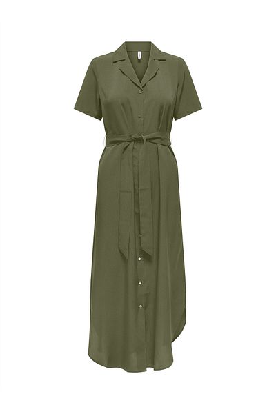 ONLY ONLNOVA LIFE ELITE IZI SHIRT DRESS SOLID Γυναικείο πράσινο φόρεμα - 15331928