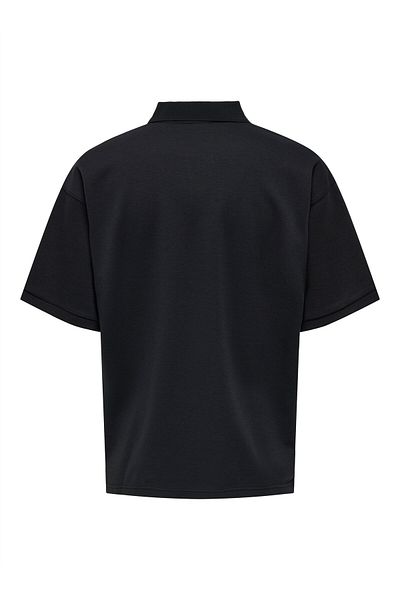 ONLY ONSCALI LOOSE SS RESORT POLO ART Ανδρικό Jet Black Polo - 22033661