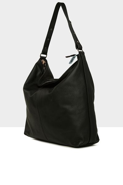 Bagmori Black Women's Real Leather Large Casual Bag m 000008592