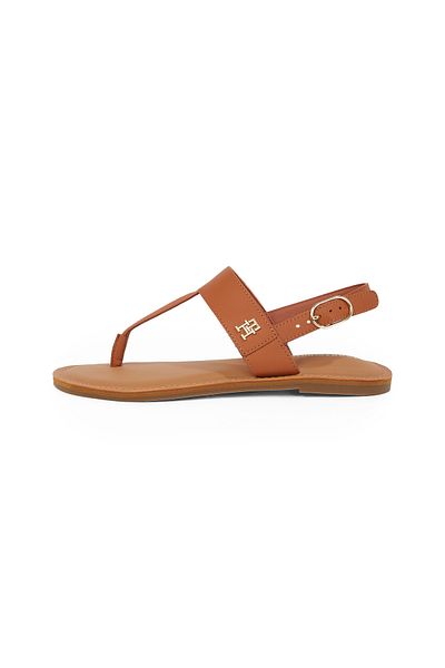 Tommy Hilfiger Tommy Hilfiger Women Cinnamon Bark Leather Thong Toe Post Sandals