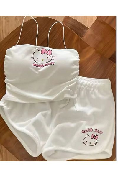 eyonnwear Hello Kıty Printed Top and Bottom Set