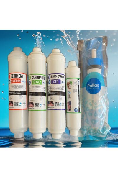 saya water NSF Onaylı 5 li Su Arıtma Filtresi Seti Pallas Membran 75 GPD