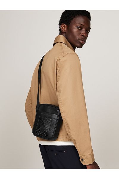 Tommy Hilfiger Tommy Hilfiger Men Black Central Mono Mini Crossover Bag
