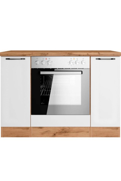 Tdesigno Misya Ankastre Fırın Dolabı-Mutfak Dolabı-Çok Amaçlı Dolap-2 Kapaklı-Beyaz