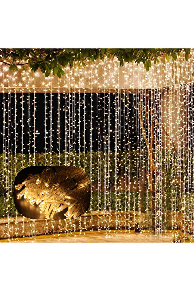 MENFRY Perde Led Mantar Model 8 Kademeli 2x2 Ebatında Fişli Dekorasyon Süslem...