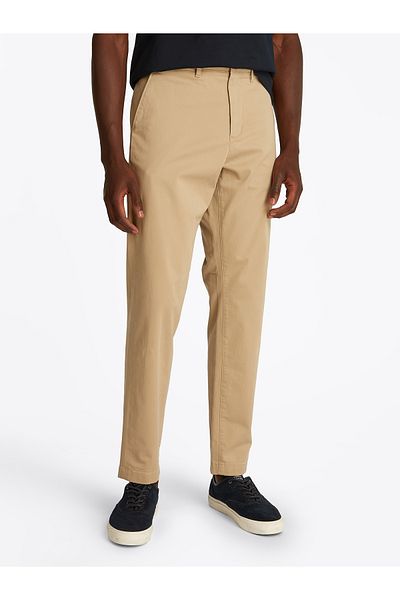 Tommy Hilfiger Tommy Hilfiger Men Batique Khaki Harlem Stretch Cotton Tapered Chinos