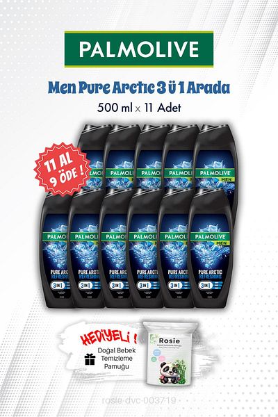 Palmolive Men Pure Arctica 3 500ml Shower Gel with 9 Measurements Consumer
