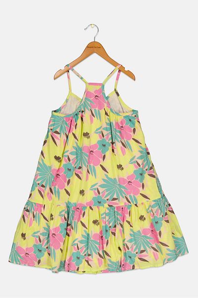 GAP Kids Girl Floral Pattern Sleeveless Dress, Multicolor