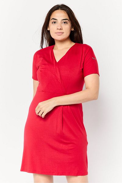 Harmont & Blaine Women Solid Mini Dress, Red