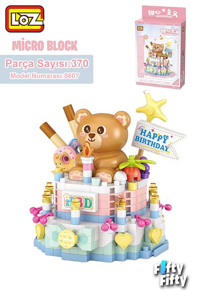 Vagonlife Loz Micro Block Series Cute Cake 370 Pieces Toy Building Set Fflz-8807