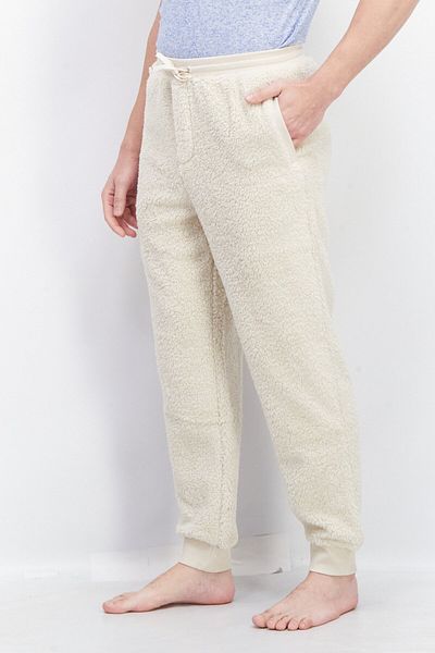 Club Room Men Drawstring Pull On Textured Pyjama Pants, Beige