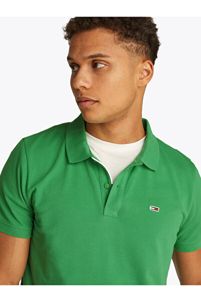 Tommy Hilfiger Tommy Hilfiger Men Coastal Green Slim Placket Polo T-Shirt