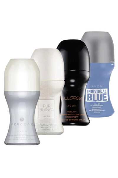 AVON Perceive, Pur Blanca Kadın Rollon ve Full Speed, Individual Blue Erkek R...