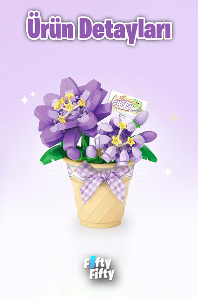 Vagonlife Loz Micro Block Series Flower Bouquet 180 Pieces Toy Building Set Fflz-8838