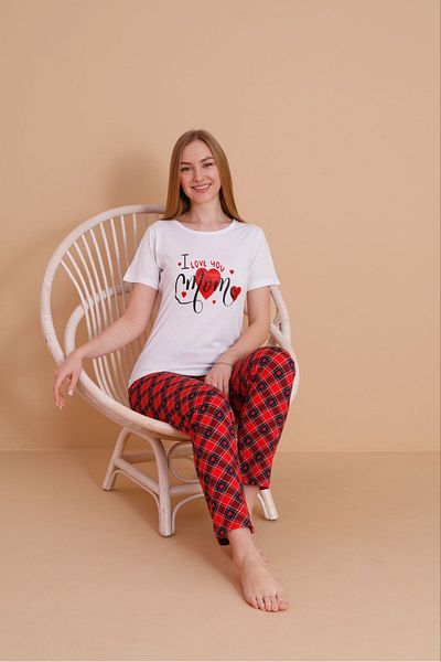 Rabi Shine Women's Printed Kissa Sleeve Pant Set
