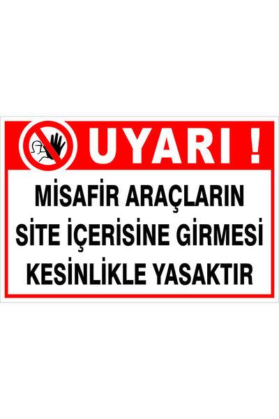 2MAKREKLAM 40x60cm 5 Mm Dekota (forex) Üzerine Uv Baskı Misafir Araçlar Girem...