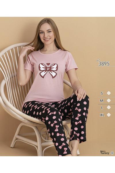 Rabi Shine Women's Printed Kissa Sleeve Pant Set