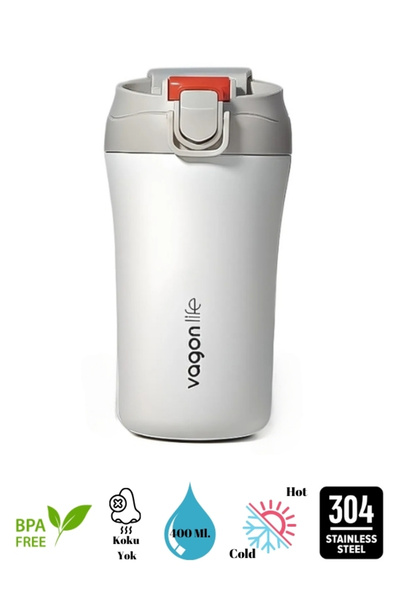 Vagonlife Sıcak Serisi Frosty Mug Kahve Bardağı 400 ml (Pipetli/pipetsiz kull...