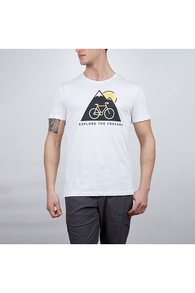 Alpinist تي شيرت أبيض للرجال من برج الثور (AL 600608 -بيز)