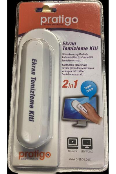 Pratigo 3 adet Ekran TV temizleme kiti sprey +microfiber silgi 2 in 1