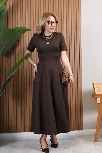 MİSLİNA BUTİK Kahve Modal Elbise