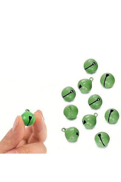OZN AKSESUAR Green Color Handled Bell, Bell, Leash Bell and Amigurumi Bell (20 Pieces)