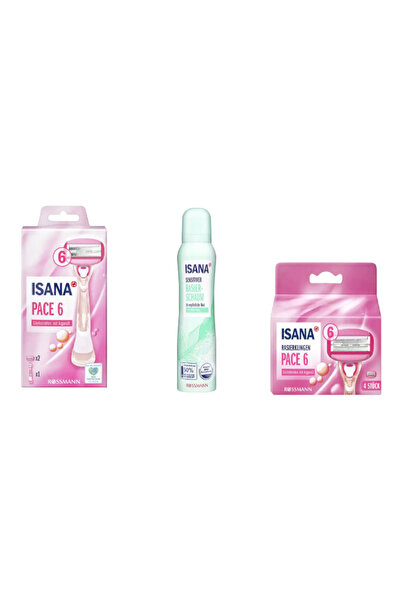 Isana Professional Pachet Advantage pentru îndepărtarea părului (6 lame de ra...