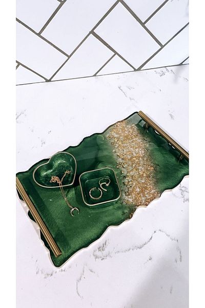 Home Handmade Resin Tray,Modern Epoxy Presentation,Decorative Resin Home Accessories,Personalized Tray