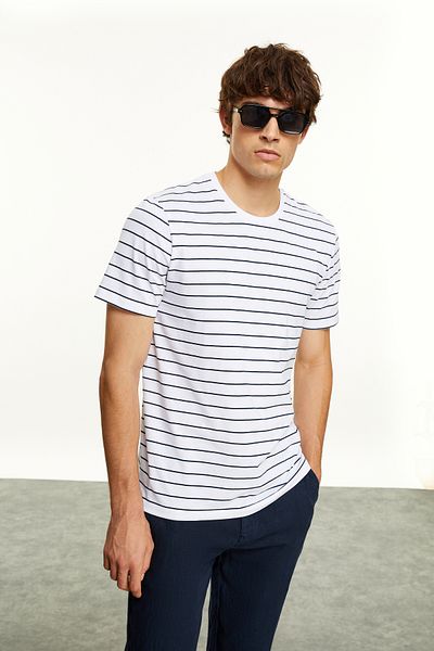 Mudo Striped Crew Neck T-Shirt