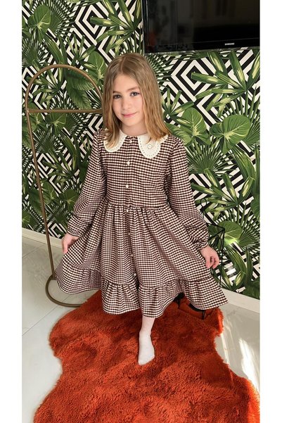 Generic Brand Wednesday Ready Collar Vintage Children's Dress