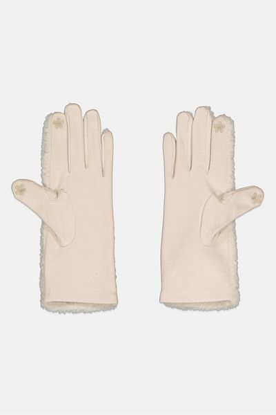 Canada Weather Gear Women 1 Pair Sherpa Gloves, Ivory