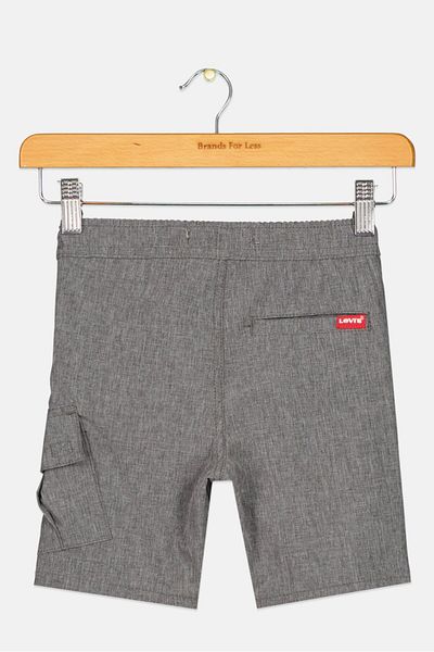 Levi's Kids Boy Heather Basic Slim Shorts, Charcoal