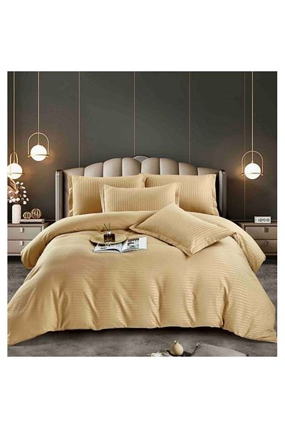 OEM Damask Bedding Set, Beige, UNI, 6 Pieces, 230 x 250cm, 4 Pillowcases