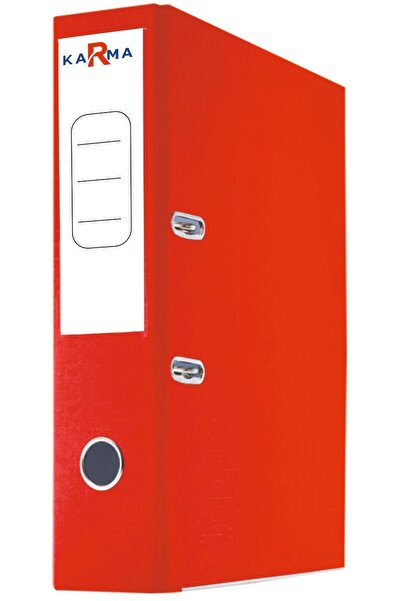 KarmaOfis   Red Wide Office Folder Ring Binder and Pouch File Set